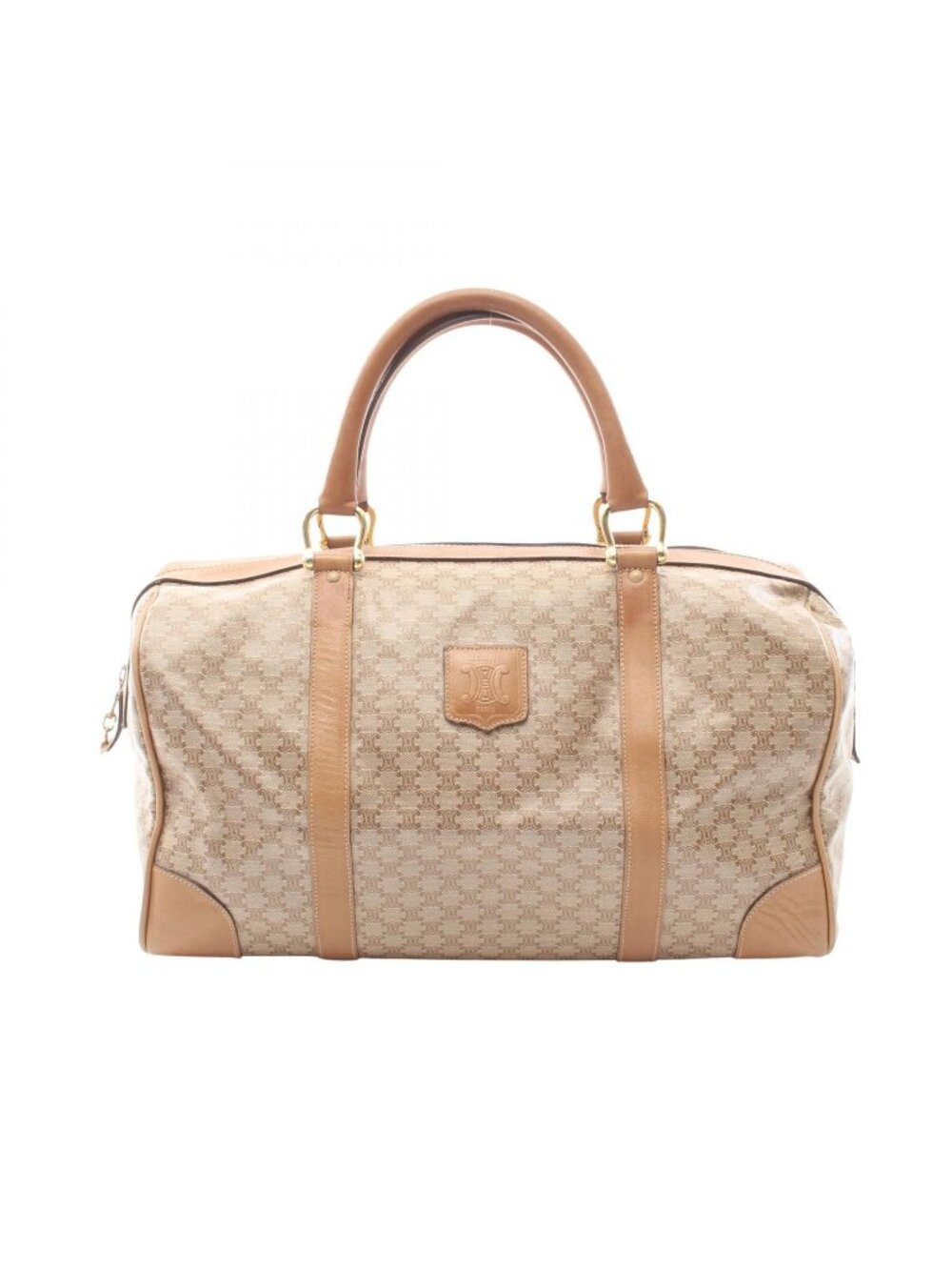 Celine Beige Mini Boston Bag Macadam